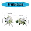 5Pcs Wrist Corsages Bracelets Artificial Rose Boutonniere for Grooms and Bride Wedding Party Proms Suit Decorations