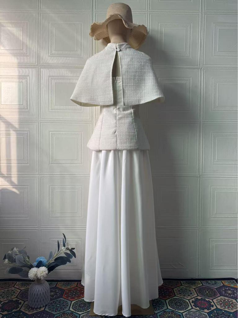 Elegant Light Luxury Long Sleeve Autumn Evening Gown 2025