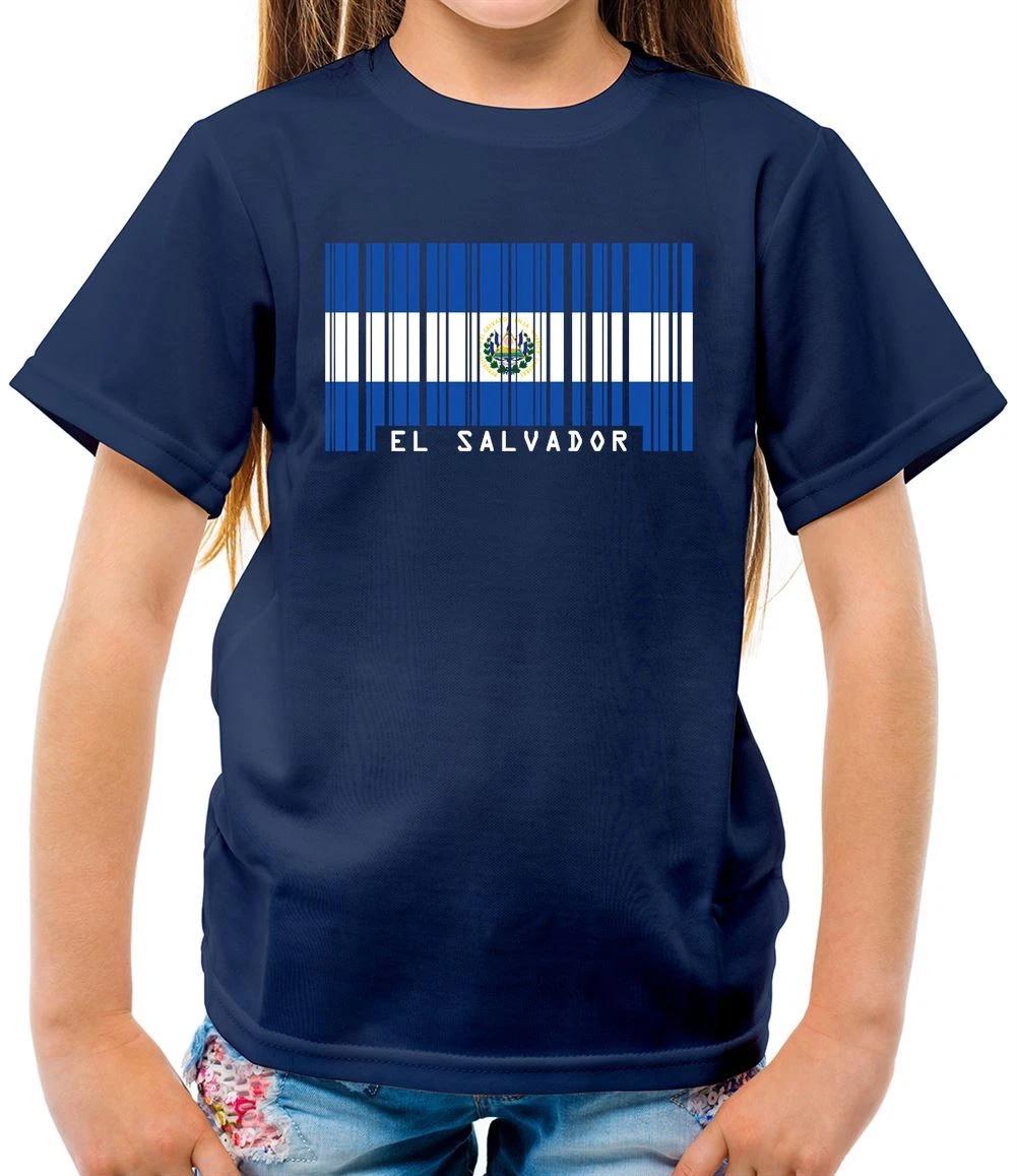 El Salvador Barcode Flag - Kids T-Shirt - Country Flags San Republic 130