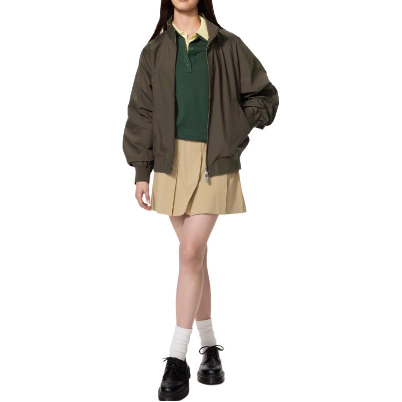 Uniqlo Harrington-Stil Design Kurze lockere Passform Freizeitjacke Unisex Jacken 484610-57