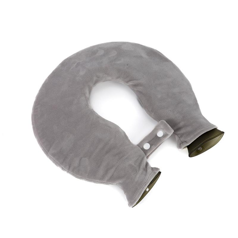 U-shaped Warm Water Bag  for Shoulder Neck Hot Compress Hot Water Bag for Neck Protection Thickened Cold and Hot Dual-use Neck Hanging Water Pouches 17.5x22cm Water bag+cover