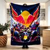 Přikrývka s potiskem Red Bull Racing - Měkká a pohodlná, do ložnice, na cesty, na pohovku, jako domácí dekorace - Dárek k narozeninám, Vánocům pro kamaráda