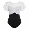 Womens Ballet Leotard With Fly Sleeves Dance Practice Classical Modern Contemporary Training