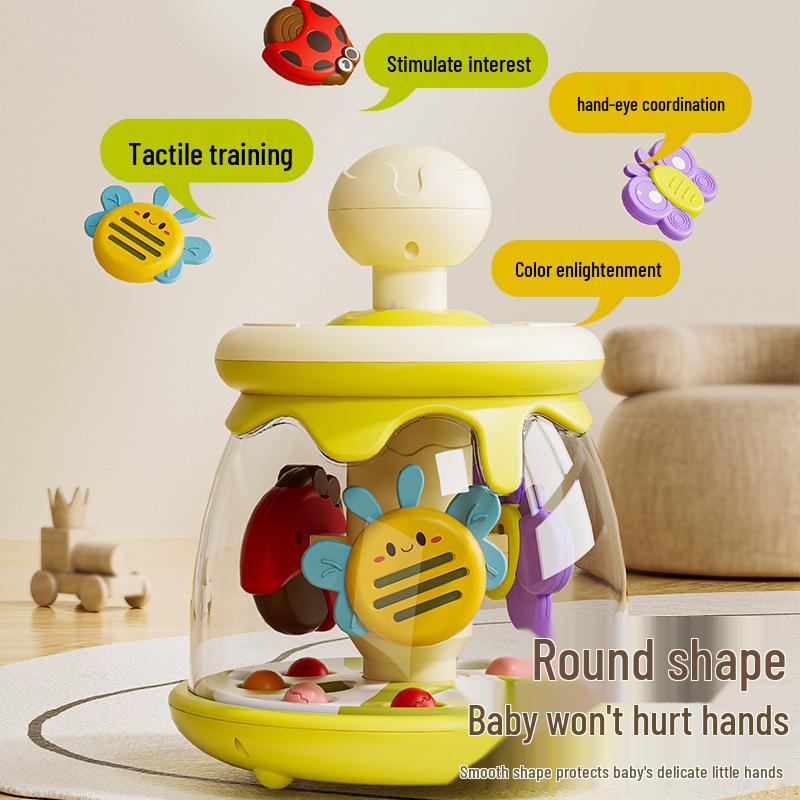 Cross-border Carousel Insect Toy: Baby's Early Education Bouncy Ball & Roller