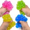 1 Stück weicher Trauben-Netz-Stressball, Dekompressionsball, Stressabbau, sensorischer weicher Ball, Handübungs-Elastikball (Zufällige Farbe)