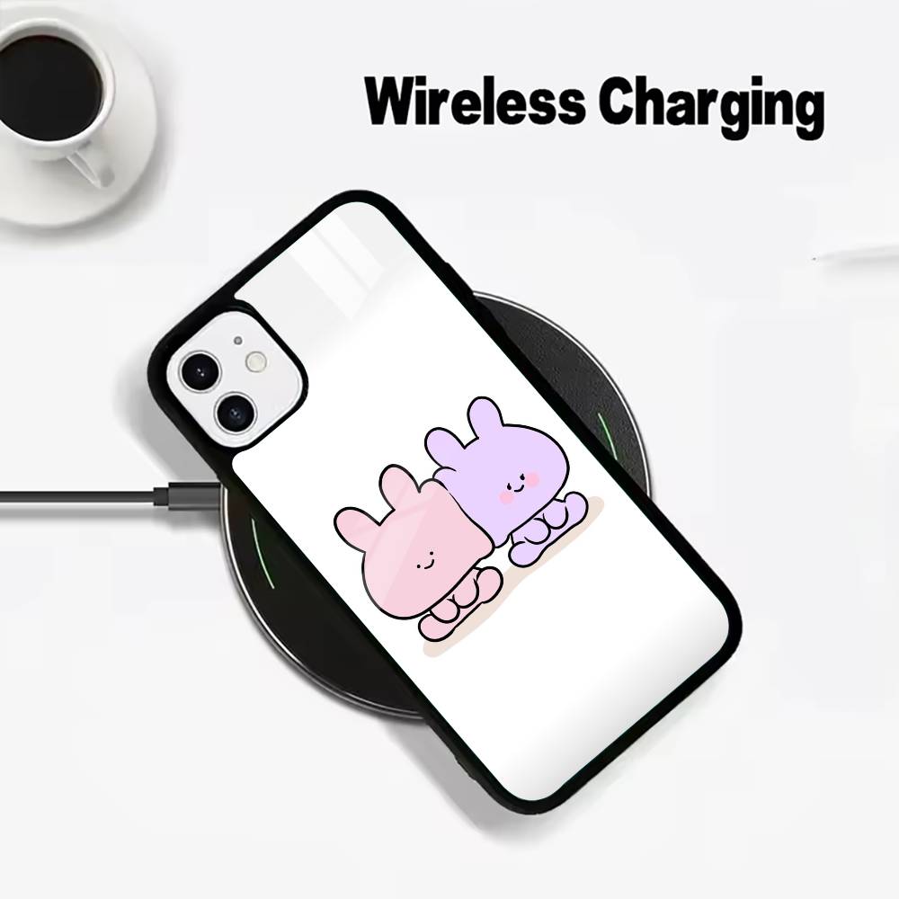 C-A-Cartoon -a-Asamimichan Phone Case For IPhone17 16 15 14 13 12 11  Pro Max 16/15/14Plus Wireless Charger Cover Funda