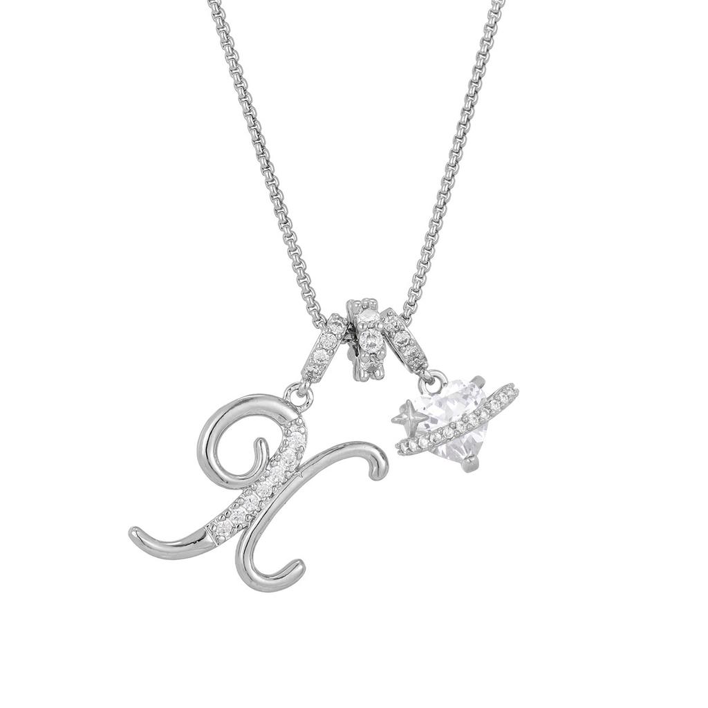 Cross-border necklace dopamine 26 English letter necklace girl light luxury niche high-end Amazon pendant jewelry
