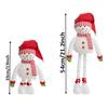 Standing Snowman Decorations Holiday Centerpiece Christmas Decor Retractable Long Leg Plush Standing Snowman For Home Desktop
