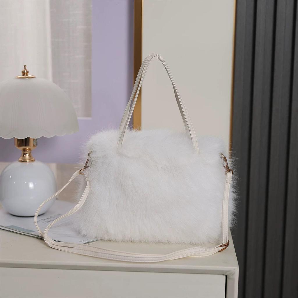 Weiche Flauschige Umhängetasche für Damen - Herbst Winter Schulterhandtasche
