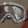 Anello Occhiali da Sci Strass Lucidi Anello da Dito Anello a Tema Sport Invernali 3D Accessorio Gioiello per Cappotto Invernale Regalo per Appassionato di Sci