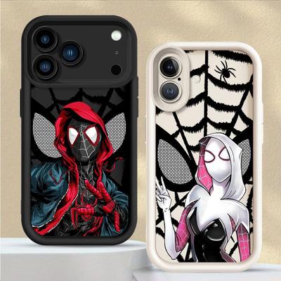 Funda Blanda de Spiderman de Marvel para Teléfono para iPhone 13 12 11 Pro Max XR XS Max 15 16 14 Plus 17 Air 16e