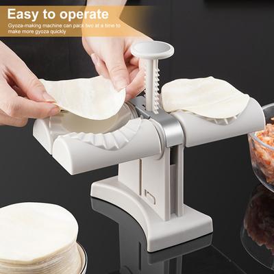 Doppelkopf-Teigtaschenmaschine, automatische Empanada-Maschine, zwei gleichzeitig wickeln