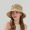 Summer Pleated Sun Hat Women's Big Brim Fisherman Hat Outdoor Travel Sun Hat