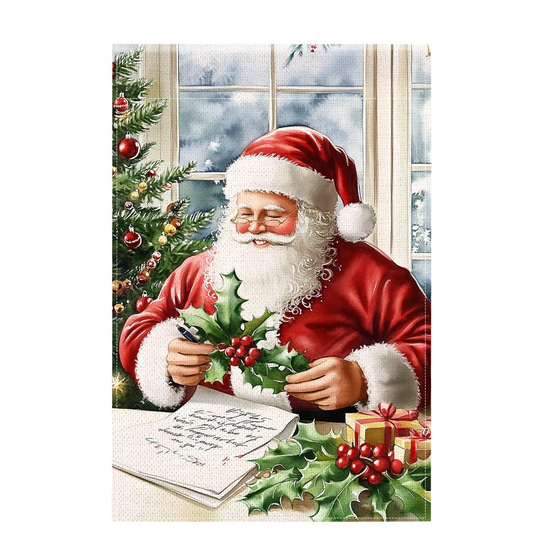 

Santa Claus Garden Flag 12x18 Inch Double Sided for Courtyard Outdoor Welcome Flag Decoration (Excluding flagpole)