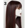 Long Wigs Natural Straight Capless Wig With Full Bangs Hair Wig