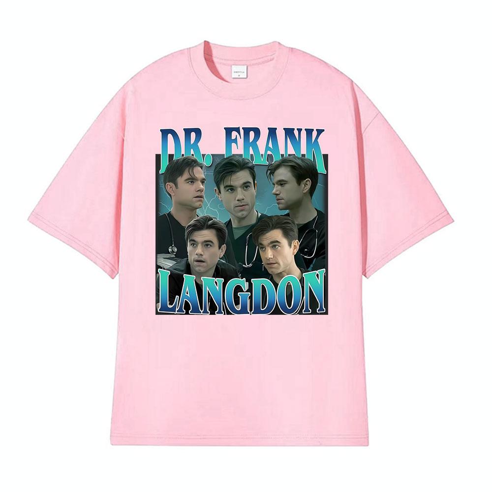 Dr Frank Langdon Lustige Grafik T-Shirts Unisex Damen Vintage Klassisches Kurzarm-T-Shirt Sommer Übergroß Komfort O-Ausschnitt T-Shirts