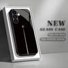 Minimalist Airplane Tempered Glass Phone Case Suitable for Samsung Galaxy S26 S25 S24 S23 S22 S20 FE/Ultra/Plus Anti Fall