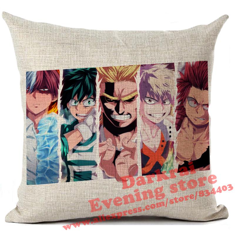 My Hero Academia Cushion Cover Cartoon Anime Throw Pillows Living Room Sofa Home Decoration Pillowcase