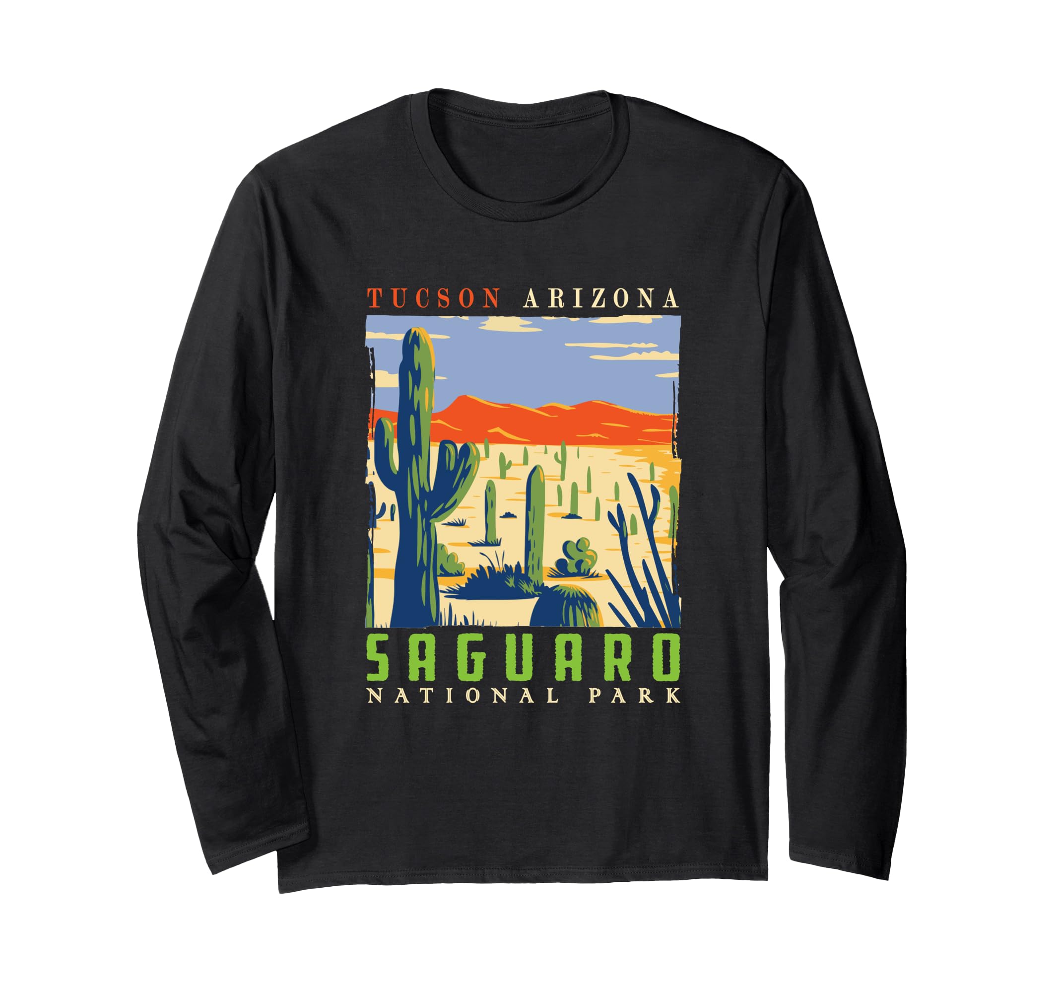 

Saguaro US National Park Tucson Arizona Vintage Long Sleeve T-Shirt