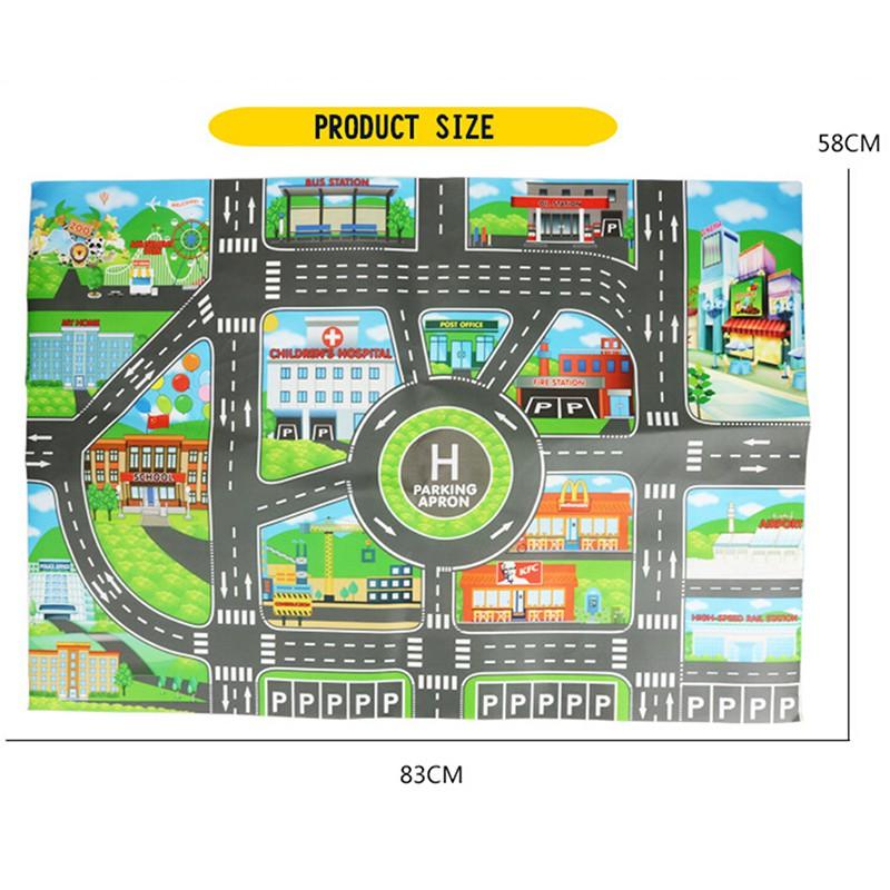 Kids City PARKING LOT Roadmap Map DIY Car Model Toys Baby