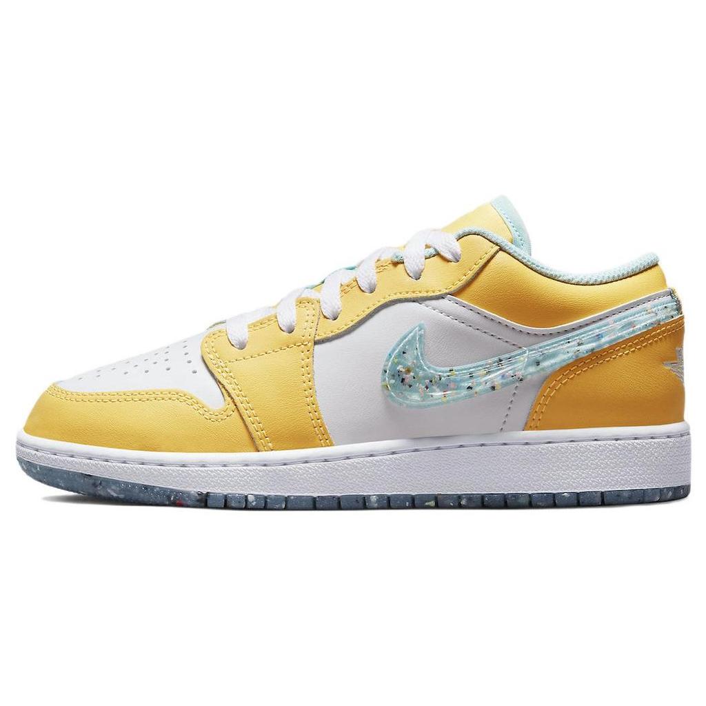 Air Jordan 1 SE GS Recycled Grind Kids Sneakers Yellow Citron-Pulse White DX4375-800