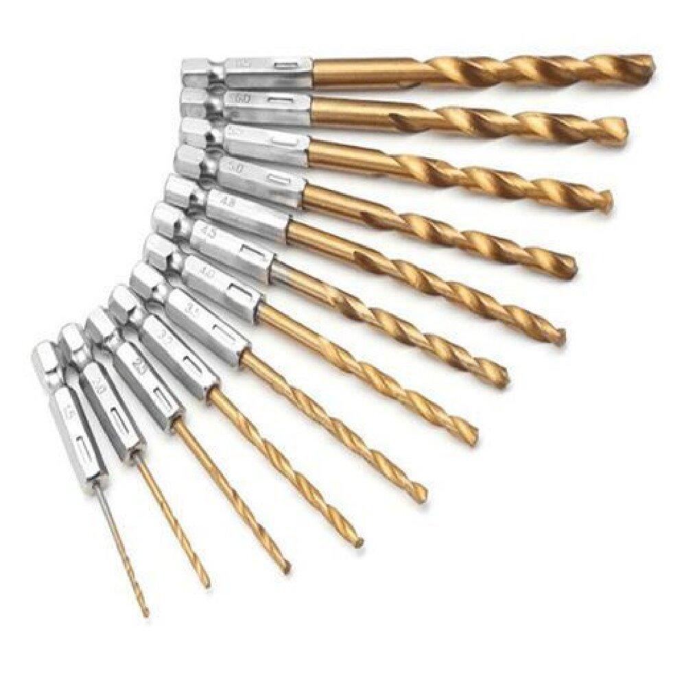 Hex Shank Cobalt Drill Bit Set for Stainless Steel & Metal - HSS Twist Bits Fit Electric Impact Driver, 4341 High-Speed Steel