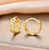 Creative French Chrysanthemum Hollowed Ring Earrings - Unique, Simple & Fresh Design