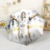 Football Player Action Automatic Umbrella with 8-Rib Compact Design All-Season Travel Elegant Umbrella Best for Christmas