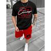 Summer Men's Two-piece T-shirt And Shorts Set Casual Short-sleeved T-shirt And Shorts Two-piece Set Daily Casual Style