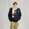 Hooded Fleece Parka Couples 2026 Winter Warm Padded Jacket Short Workwear Cotton Coat