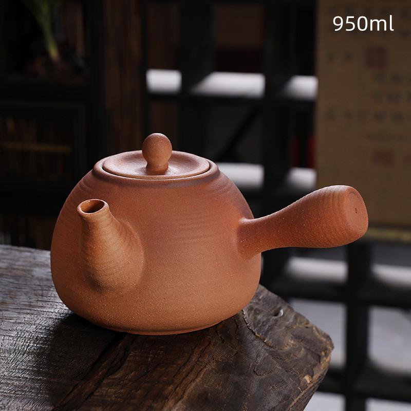 High Temperature Resistant Rough Pottery Boiled Teapot Kettle Tea Ceremony Kung Fu Teapot Retro Handmade Teapot Tea Fire Stoves