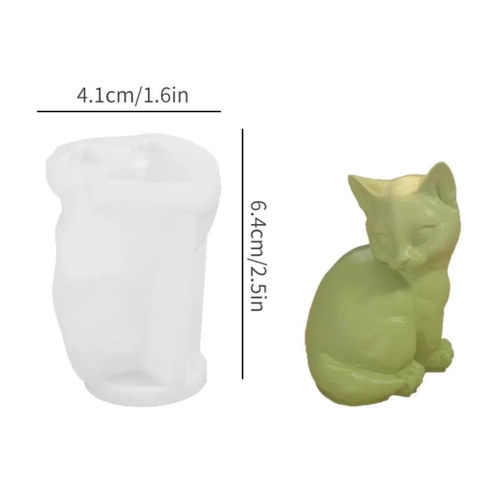 3D Cat Dog Candle Silicone Mold Multiple Cute Animals Shape Aromatherapy Soap Resin Molds Cake Decor Candy Chocolate Baking Tool