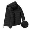 Unisex Fashionable Embossed Winter Down Jacket with Hood - Warm & Stylish Short Design for Couples