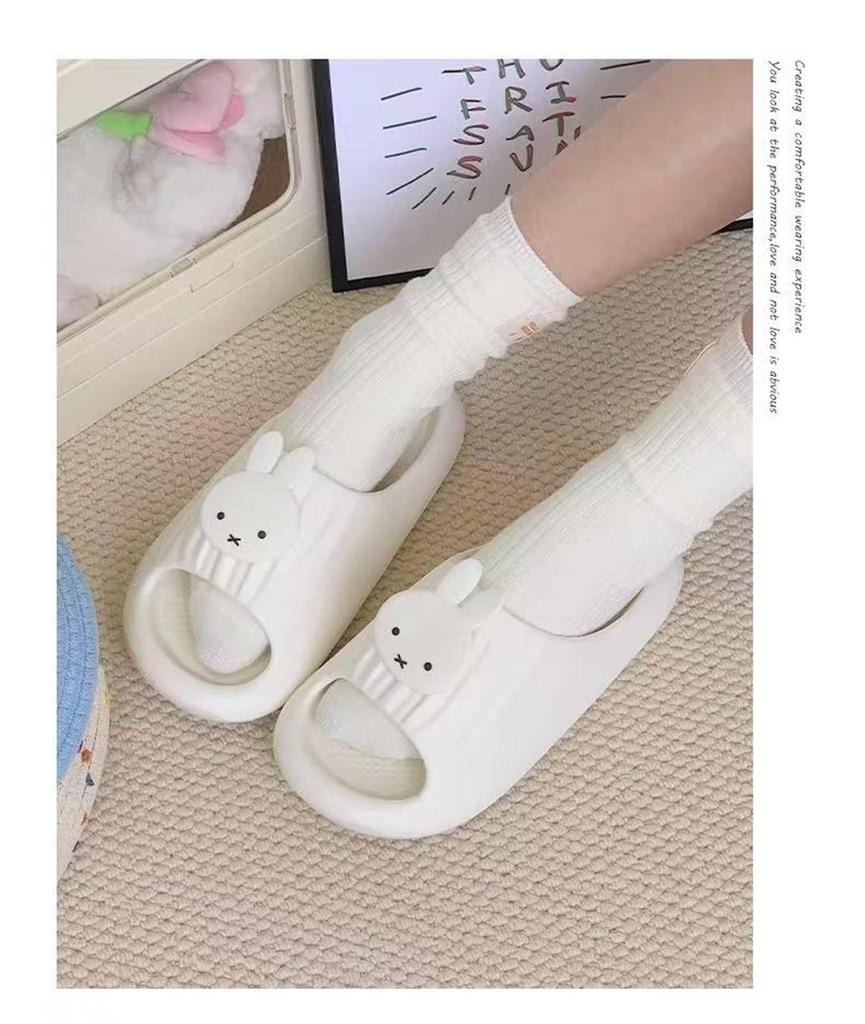 Miffy Rabbit and Room Indoor and Outdoor and for Girls and Cute and Stylish Characters Slippers, Sandals, Kids' Baby's Shoes, Slippers, Quiet,