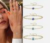 Fashion Turkish Evil Eye Gold Color Bracelet For Women Men Handmade Zircon Waist Chains Set Good Luck Party Zircon Trendy Gift