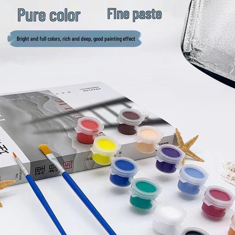 Acrylic Highlight Paint Set: 12 Colors for DIY Plaster Doll Graffiti and Children's Painting
