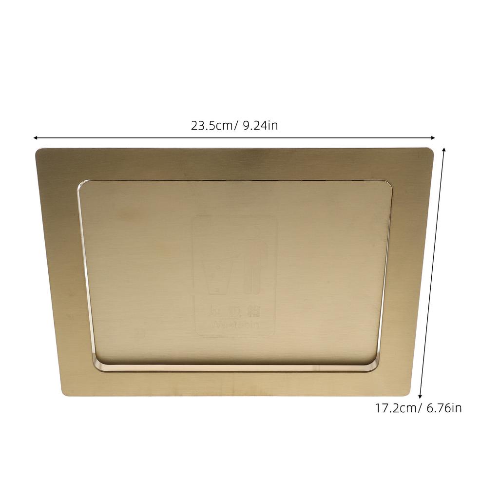 Stainless Steel Embedded Trash Can Lid Side Slot Design for Kitchen Cabinets Pantry Office Bathroom Built-in Countertop Bin