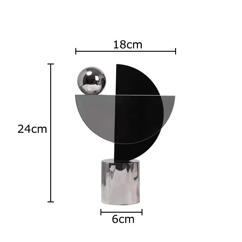 

Minimalism Crystal Geometric Ornaments Desk Decoration Half Circle Splicing Crystal Crafts Sculpture Room Aesthetics Decor