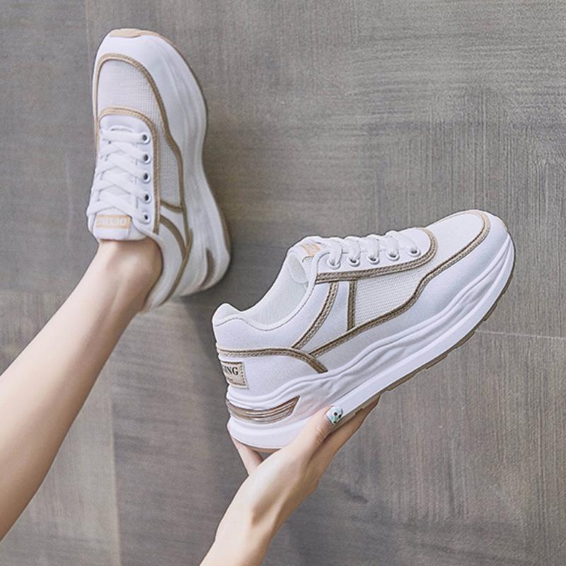 Women's White Sneakers Spring Summer Tennis Female Fashion Breathable Mesh Running Shoes