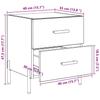 Nightstand Set of 2 Artisan Oak Finish 40 x 35 x 47.5 cm Engineered Wood