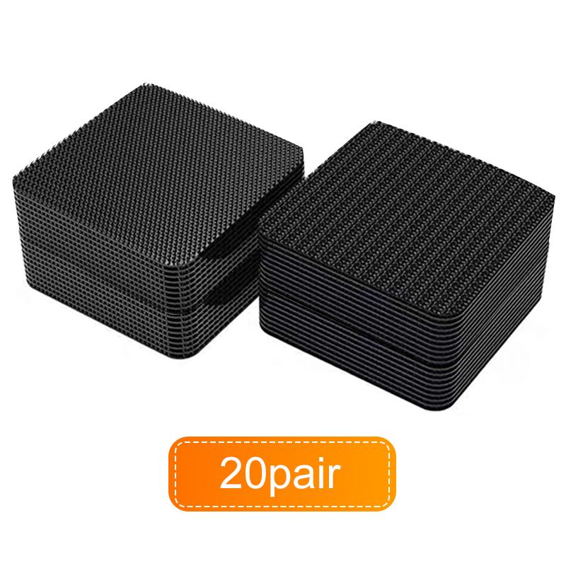 1-20pair Velcro Car Foot Mats Fixed Stickers Double-sided Adhesive Carpet Mat Fixing Stickers Auto Interior Accessories