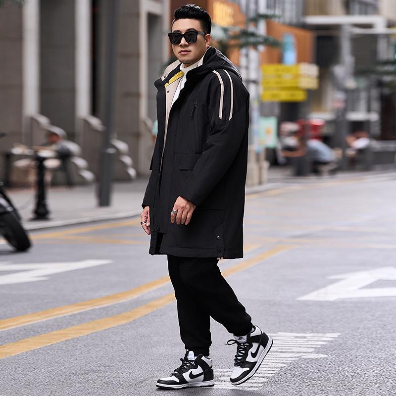 Winter Plus Size Men's Mid-Length Cotton Jacket 2166
