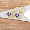 Nidin Korean Fashion Style Evil Eye Hollow Heart Dangle Earrings For Women Temperament Drop Ear Jewelry Party Wedding Gifts