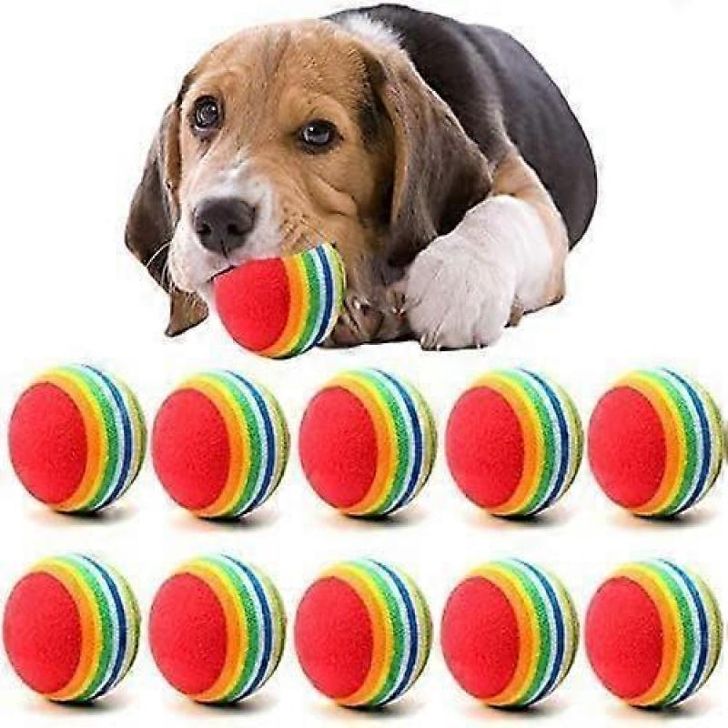 Hundekau-Bälle 10 Stück Mini 4,2 cm Tennisball-Stil Hundespielzeug Für Kleine Hunde Welpen