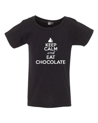 Keep Calm and Eat Chocolate Sweets Desserts Funny Toddler Kids T-Shirt Tee Unisex T-Shirt