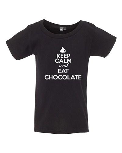 Сохраняй спокойствие и ешь шоколад Сладости Десерты Забавная детская футболка для малышей Унисекс футболка L