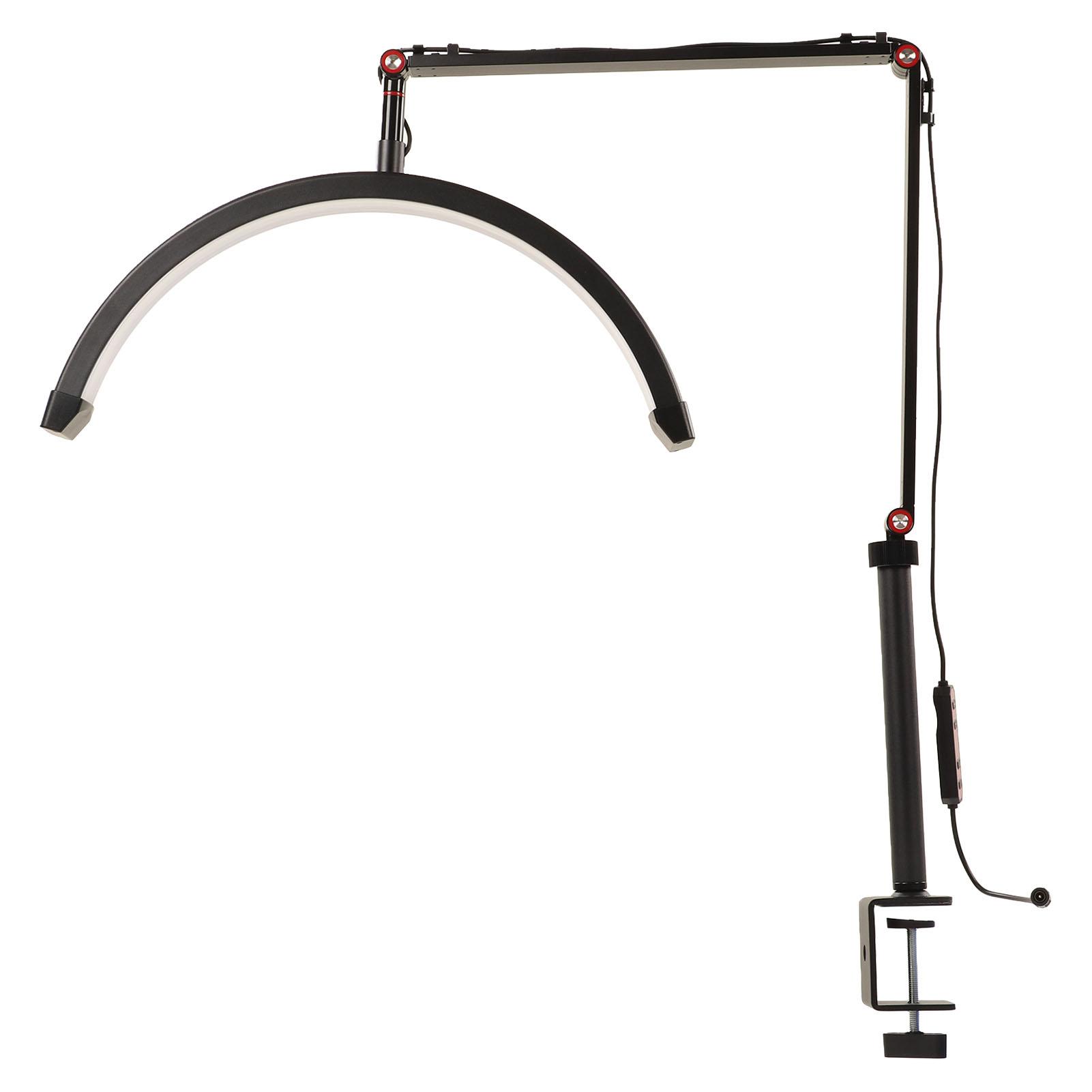 

Заполняющий свет в форме полумесяца, вращение на 360 градусов, регулируемая яркость и цветовая температура, светодиодная заполняющая лампа 110‑240 В US PLUG