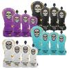 Waterproof Golf Headcover and Utility Cover Set for Drivers and UT Clubs 1 Mexico Skull Design (460cc, 440cc), Woods, (White, FW) -