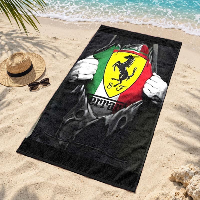 Ferrari Microfiber Beach Towel Quick Dry Sand Free Lightweight Beach Towels for Travel Swimming Camping