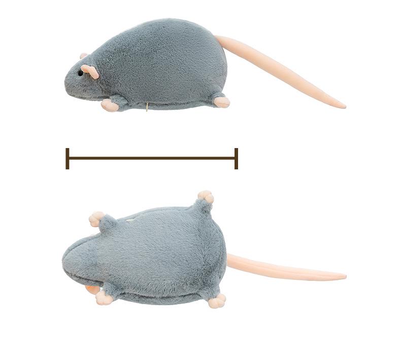 Gray Fancy Rat Plush Doll - Cute Simulation Stuffed Toy & Sleeping Pillow Gift